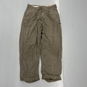 Vintage 50s Grey Fleck Distressed Cotton Rayon Pants 24x21